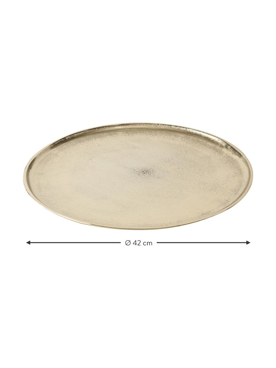 Bandeja decorativa Phönix, Aluminio, Latón, Ø 42 cm