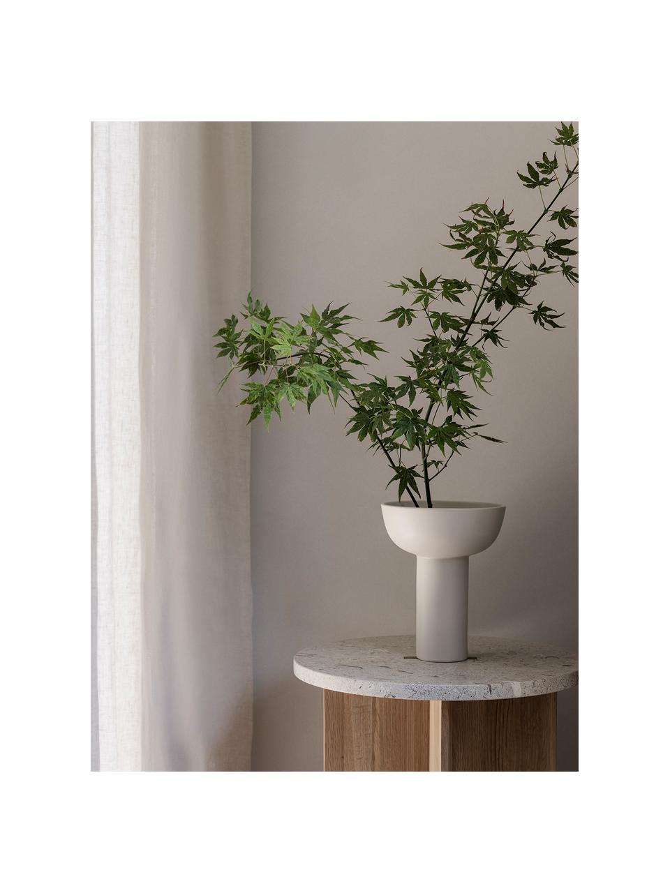 Vase Miyabi, Grès cérame, Couleur crème, Ø 17 x haut. 21 cm