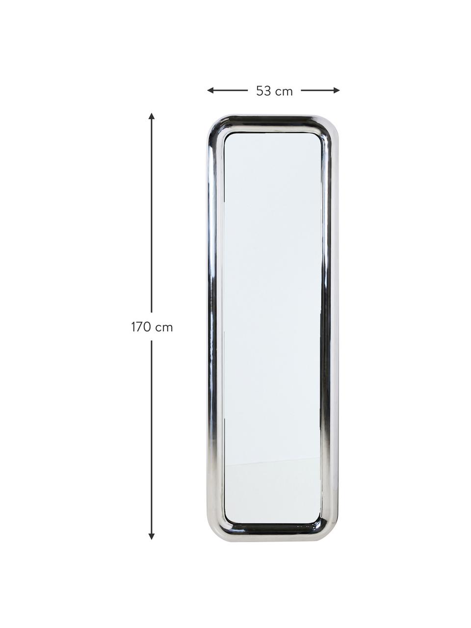 Espejo de pie de acero Chubby, Espejo: cristal, Cromo, An 53 x Al 170 cm