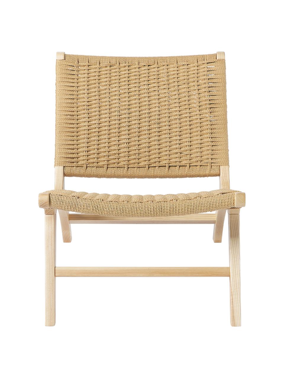 Chaise en bois de frêne tressage en rotin Ira, Bois de frêne, rotin, larg. 58 x haut. 69 cm