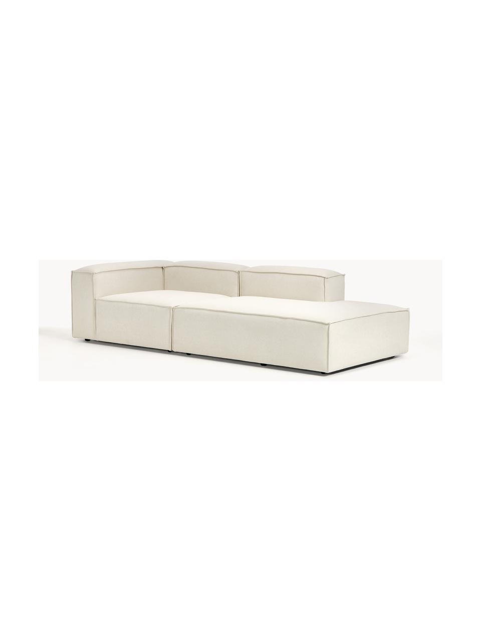 Diván modular Lennon, Tapizado: 100% poliéster Alta resis, Estructura: madera contrachapada de p, Patas: plástico Este producto es, Tejido Off White, An 269 x F 119 cm, reposabrazos izquierdo