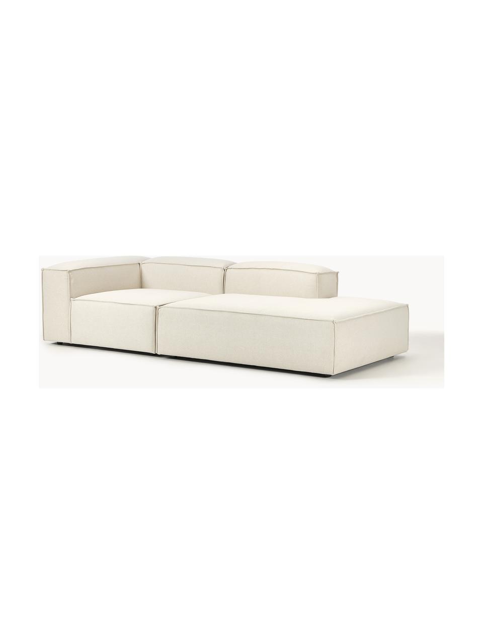 Diván modular Lennon, Tapizado: 100% poliéster Alta resis, Estructura: madera contrachapada de p, Patas: plástico Este producto es, Tejido blanco Off White, An 269 x F 119 cm, reposabrazos izquierdo