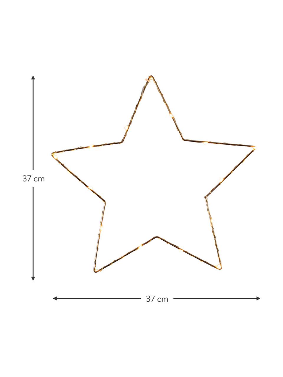 LED lichtobject Sparkling, batterij-aangedreven, Goudkleurig, B 37 x H 37 cm