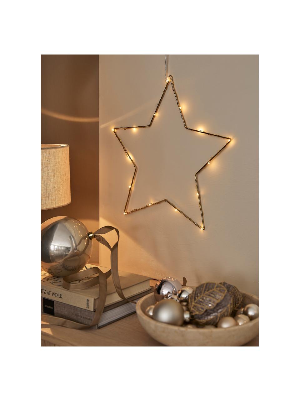 Décoration lumineuse Noël LED Sparkling, alimentée par piles, Couleur dorée, larg. 37 x haut. 37 cm