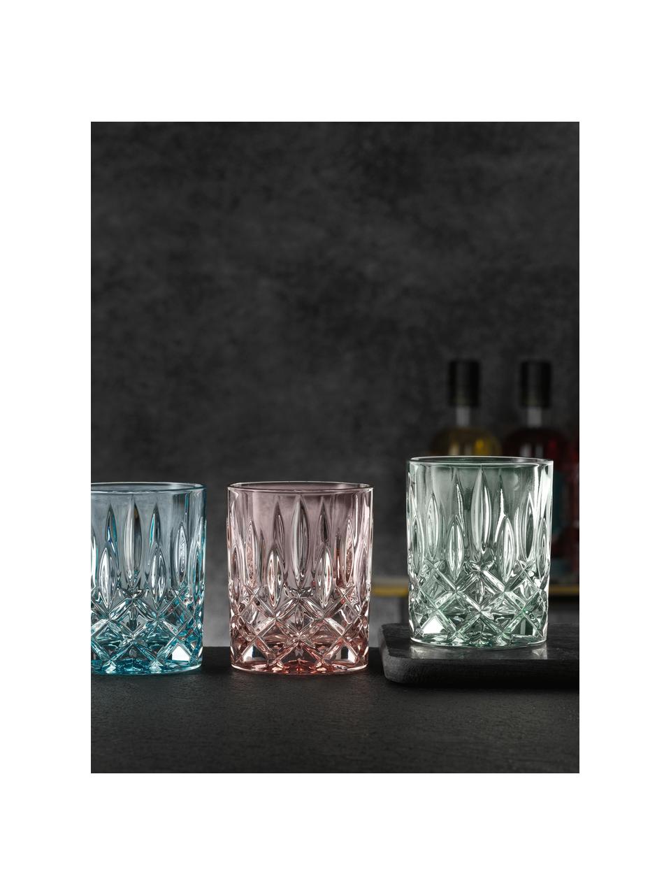 Kristall-Whiskygläser Noblesse, 2 Stück, Kristallglas, Mintgrün, Ø 8 x H 10 cm, 300 ml