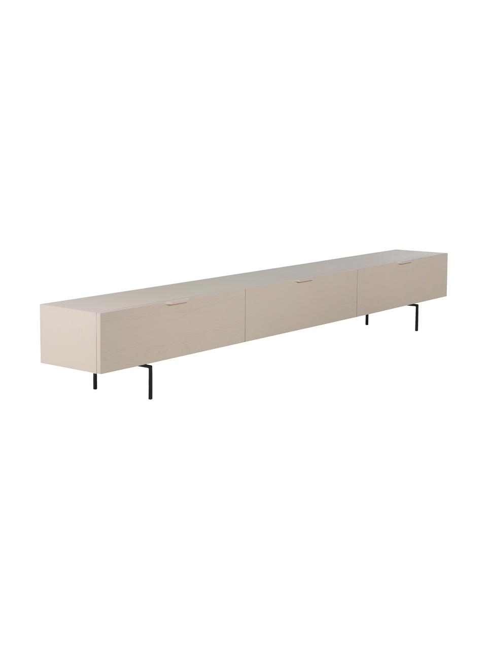 TV-konzolový stolík z dreva Tave, Svetlobéžová, Š 250 x V 36 cm