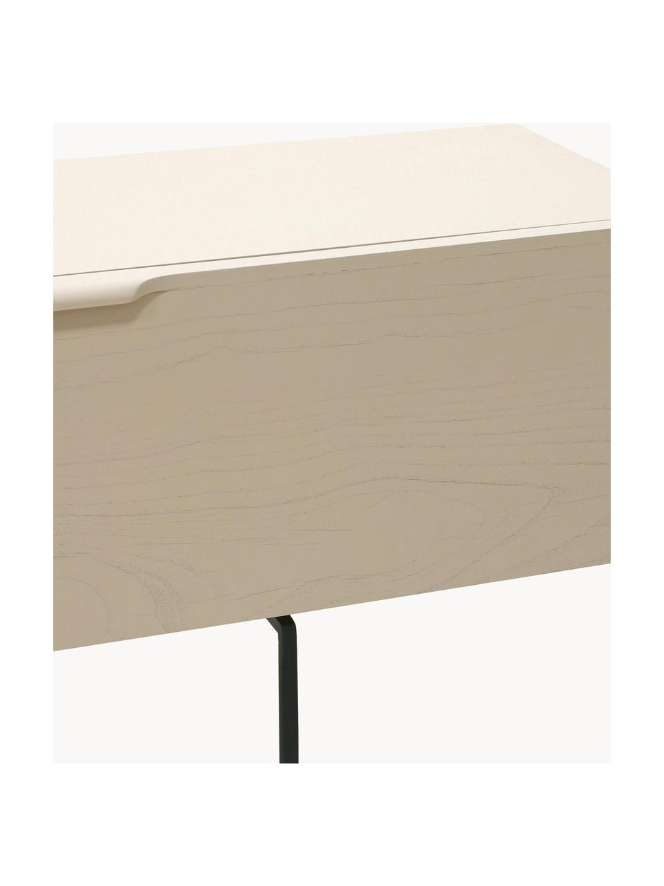 Meuble TV en bois Tave, Beige clair, larg. 250 x haut. 36 cm