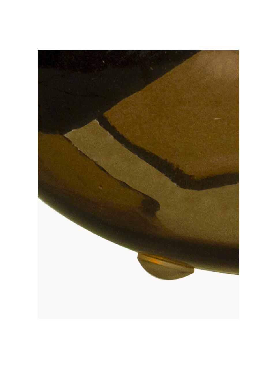 Kleine Tischlampe Globus, verschiedene Größen, Lampenschirm: Glas, Braun, transparent, Ø 13 x H 10 cm