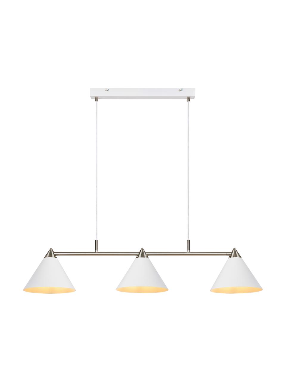 Grande suspension Klint, Blanc, couleur argentée