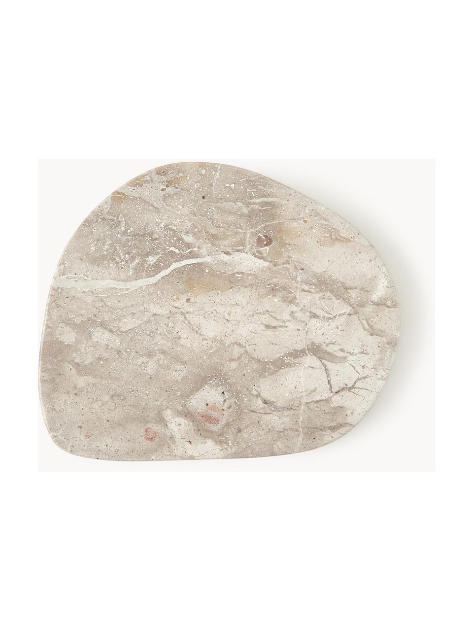 Posavasos asimétricos de mármol Lio, 4 uds., Mármol, Mármol beige, An 10 x F 10 cm