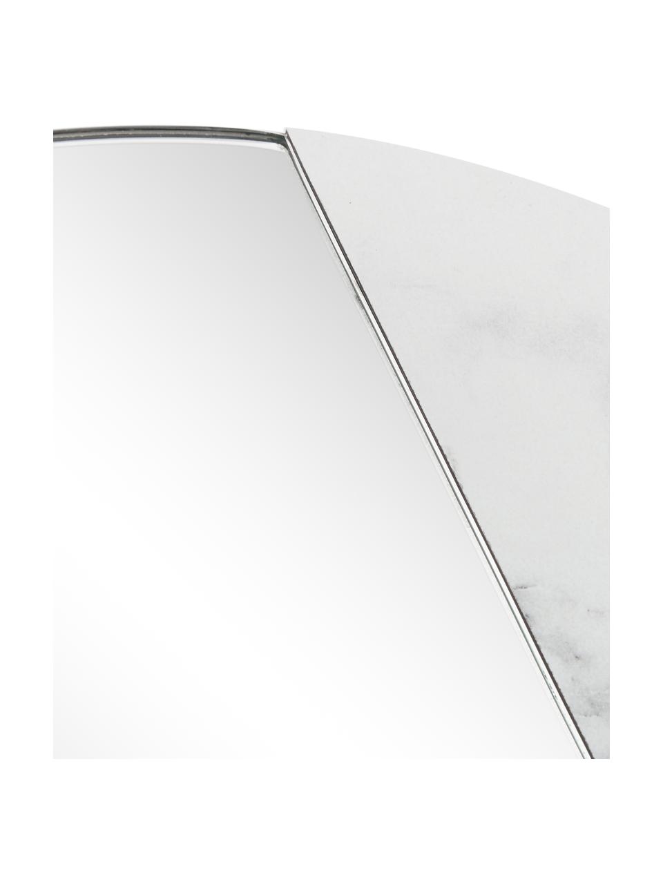 Okrągłe lustro ścienne o wyglądzie marmuru Stockholm, Biały marmurowany, Ø 40 x G 1 cm