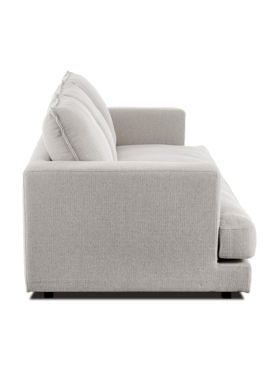 Sofa Tribeca (3-osobowa), Tapicerka: 100% poliester Dzięki tka, Stelaż: lite drewno sosnowe, Nogi: lite drewno bukowe, lakie, Jasnoszara tkanina, S 228 x G 104 cm