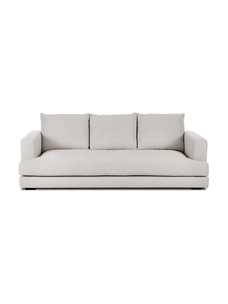 Divano 3 posti Tribeca, Rivestimento: 100% poliestere Il rivest, Struttura: legno di pino massiccio, Piedini: legno massiccio di faggio, Tessuto grigio beige, Larg. 228 x Prof. 104 cm