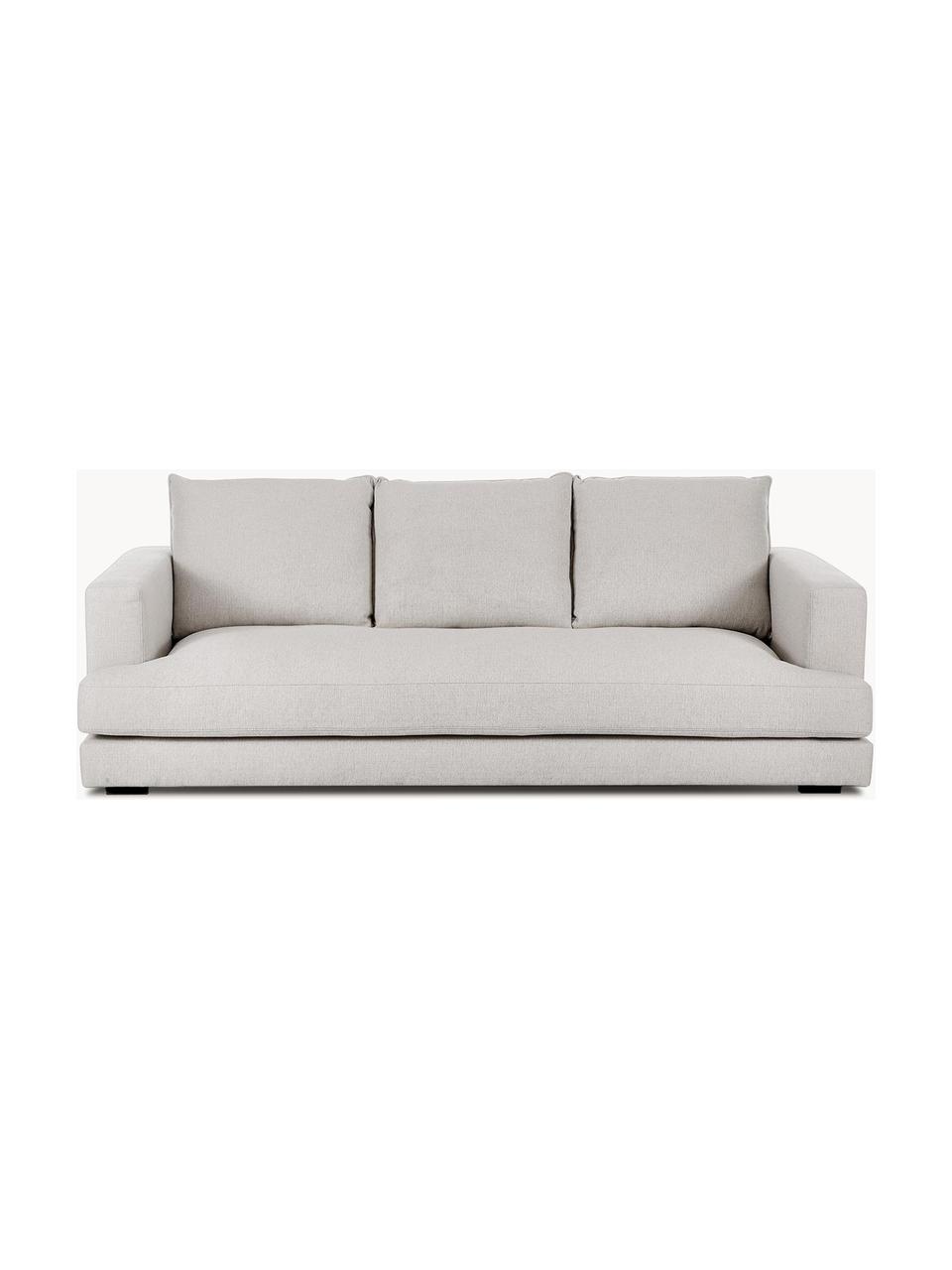 Sofa Tribeca (3-osobowa), Tapicerka: 100% poliester Dzięki tka, Stelaż: lite drewno sosnowe, Nogi: lite drewno bukowe, lakie, Jasnoszara tkanina, S 228 x G 104 cm