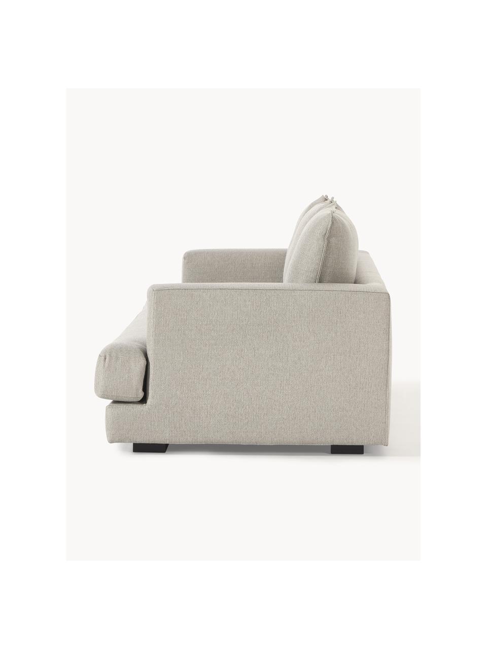 Sofa Tribeca (3-osobowa), Tapicerka: 100% poliester Dzięki tka, Stelaż: lite drewno sosnowe, Nogi: lite drewno bukowe, lakie, Jasnoszara tkanina, S 228 x G 104 cm