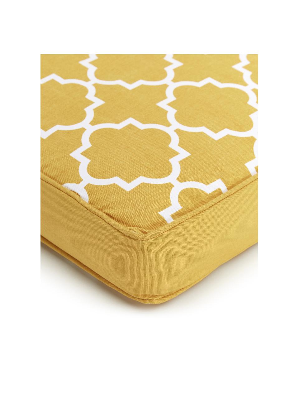 Wysoka poduszka na krzesło Lana, Żółty, S 40 x D 40 cm