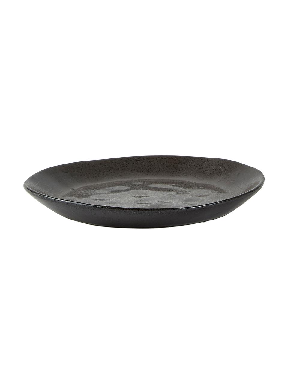 Assiette à dessert grès cérame anthracite Heban, 6 pièces, Anthracite