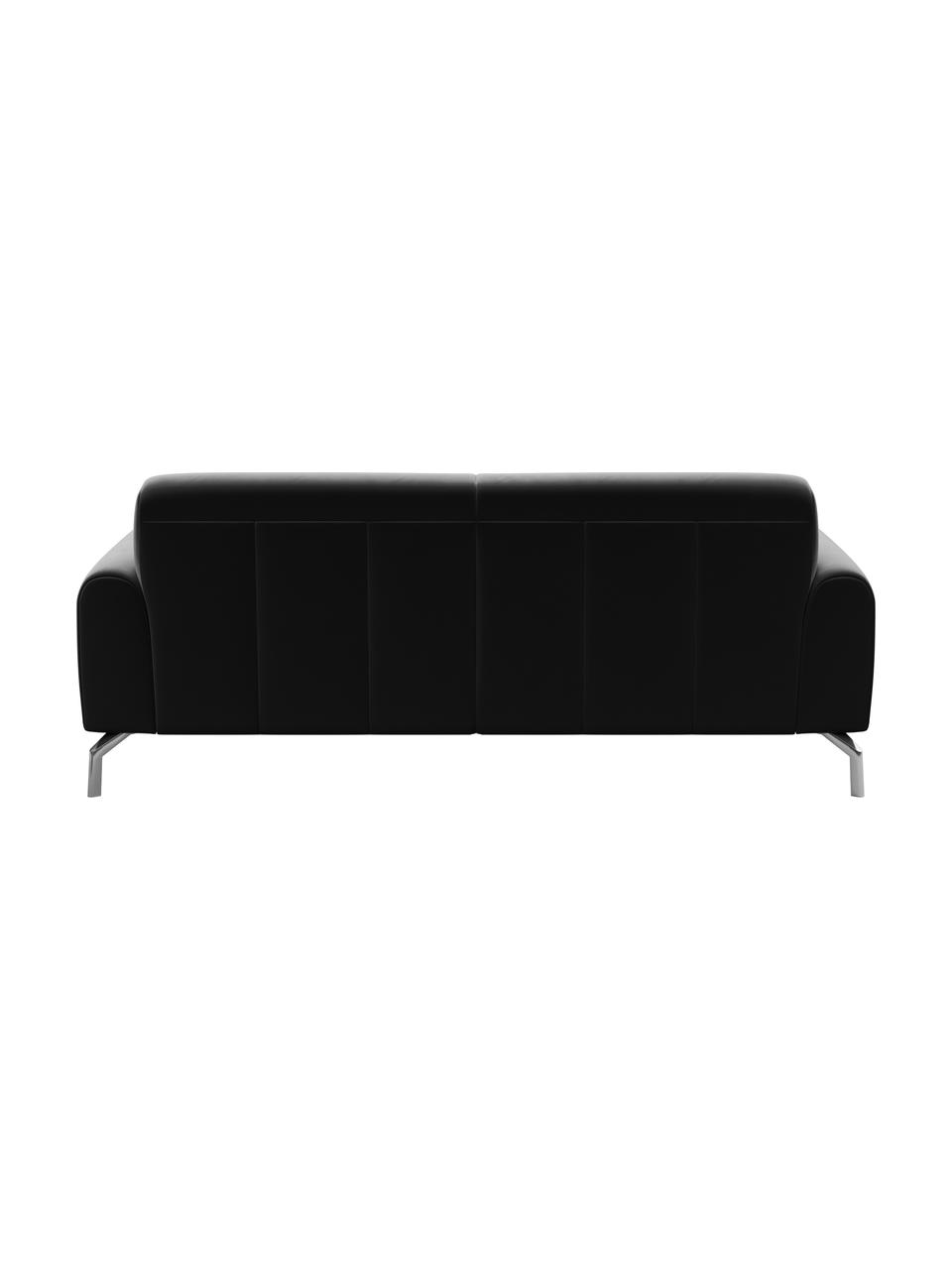 Sofa z aksamitu Puzo (2-osobowa), Tapicerka: 100% aksamit poliestrowy,, Nogi: metal lakierowany, Ciemny szary, S 170 x G 84 cm