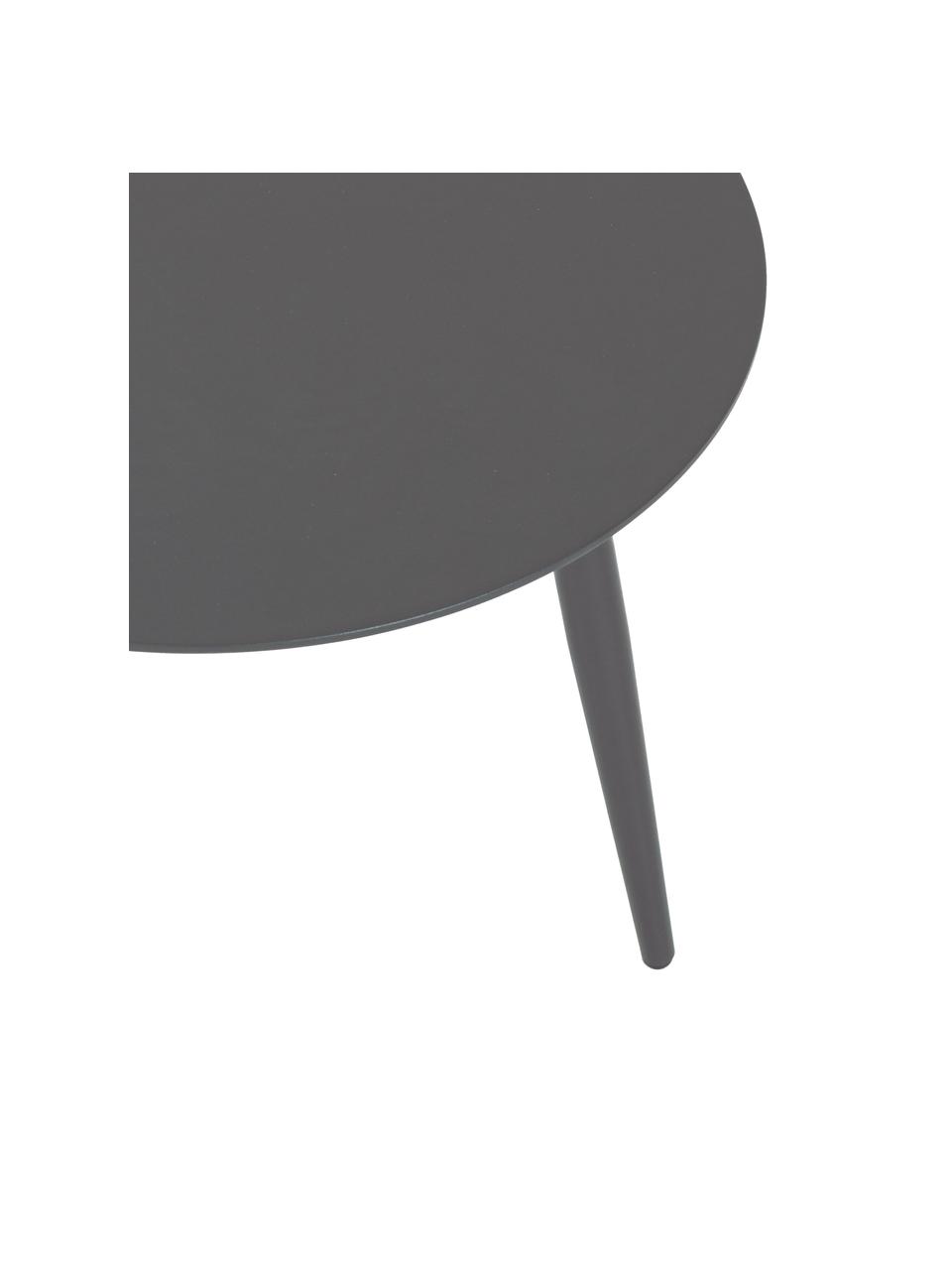 Mesa auxiliar redonda para exterior Ridley, Gris antracita, Ø 50 x Al 48 cm