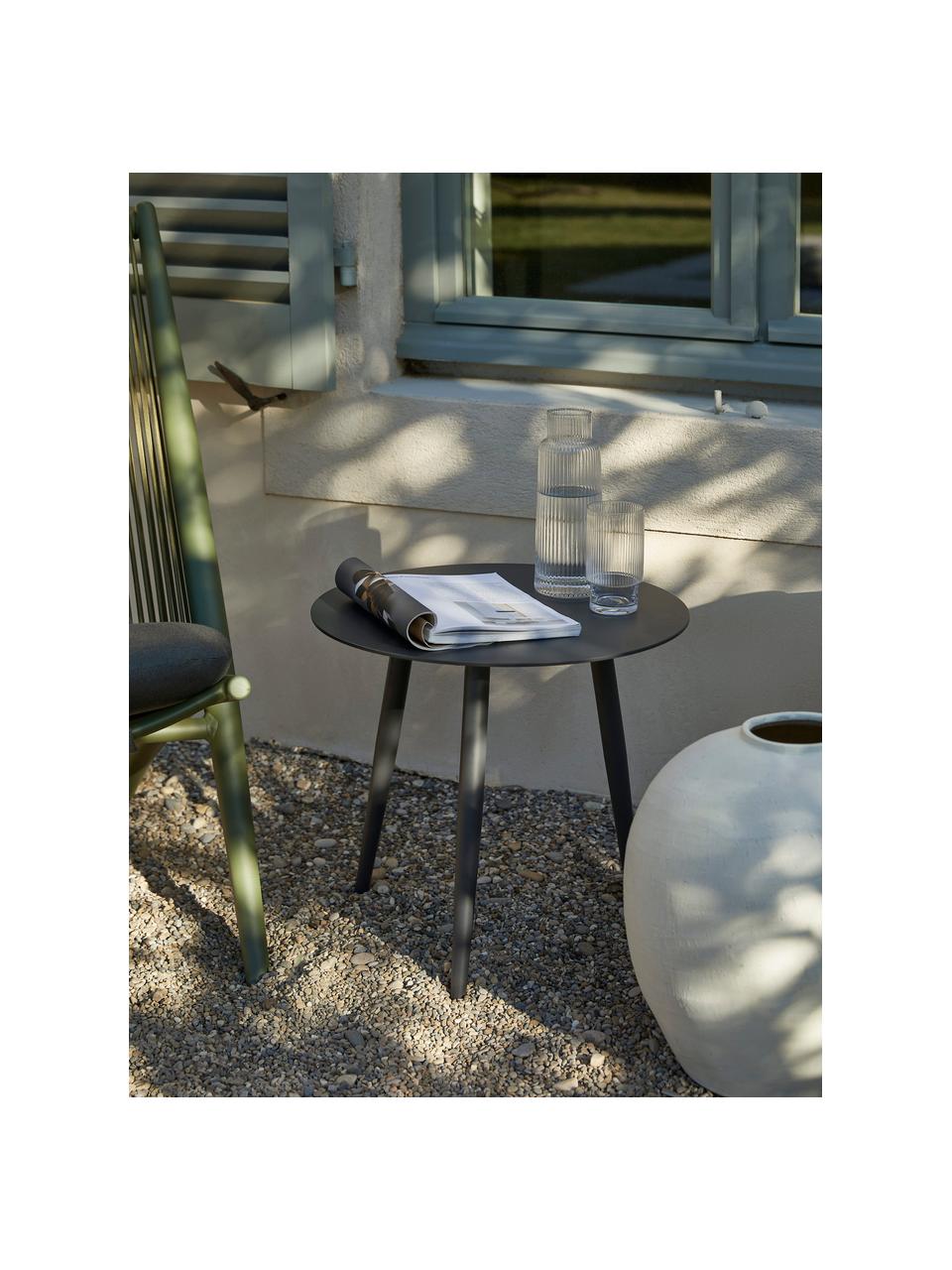 Záhradný príručný stolík Ridley, Antracitová, Ø 50 x V 48 cm