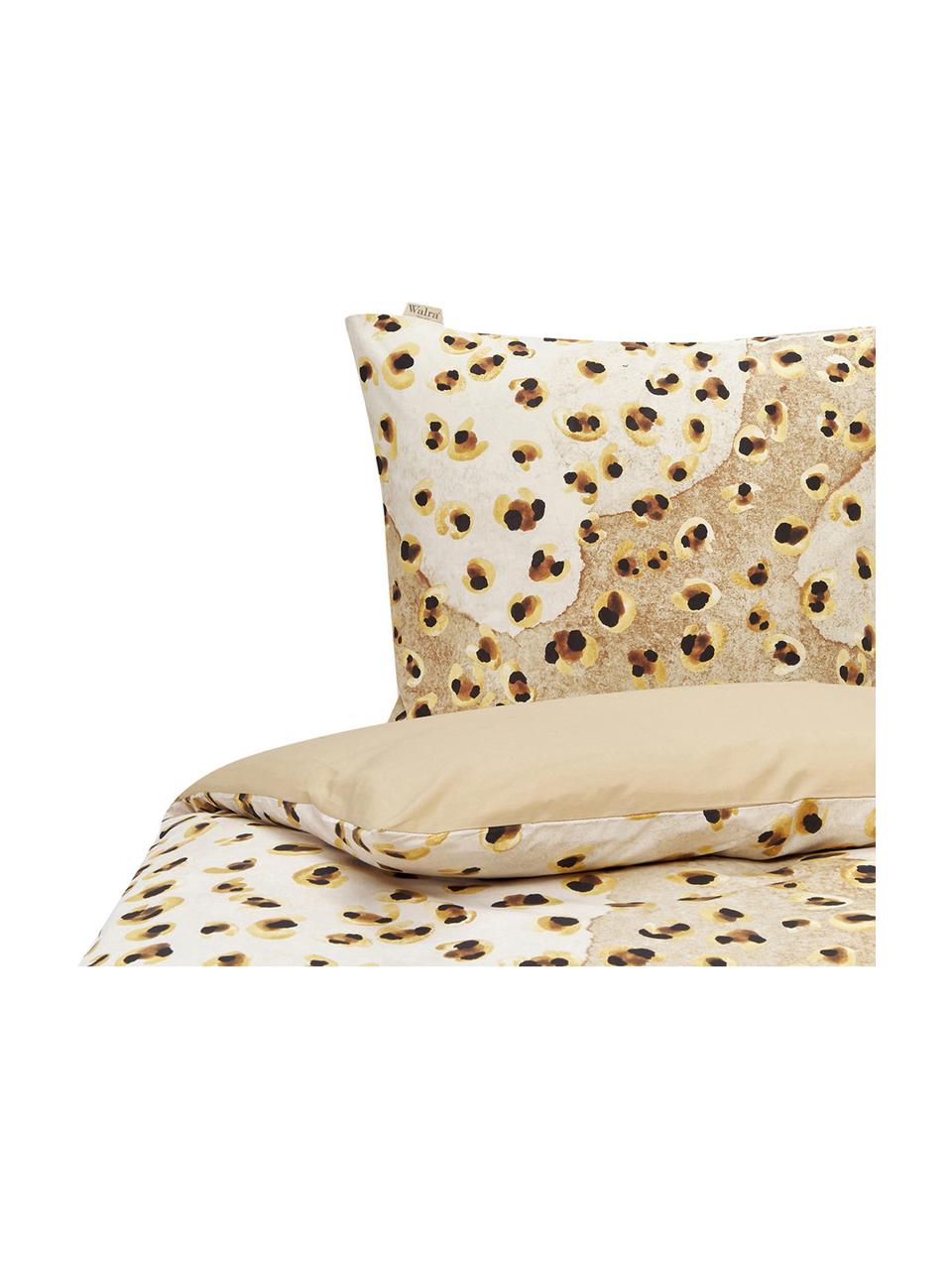 Bavlnená posteľná bielizeň Wild Animal, odtiene béžovej a hnedej