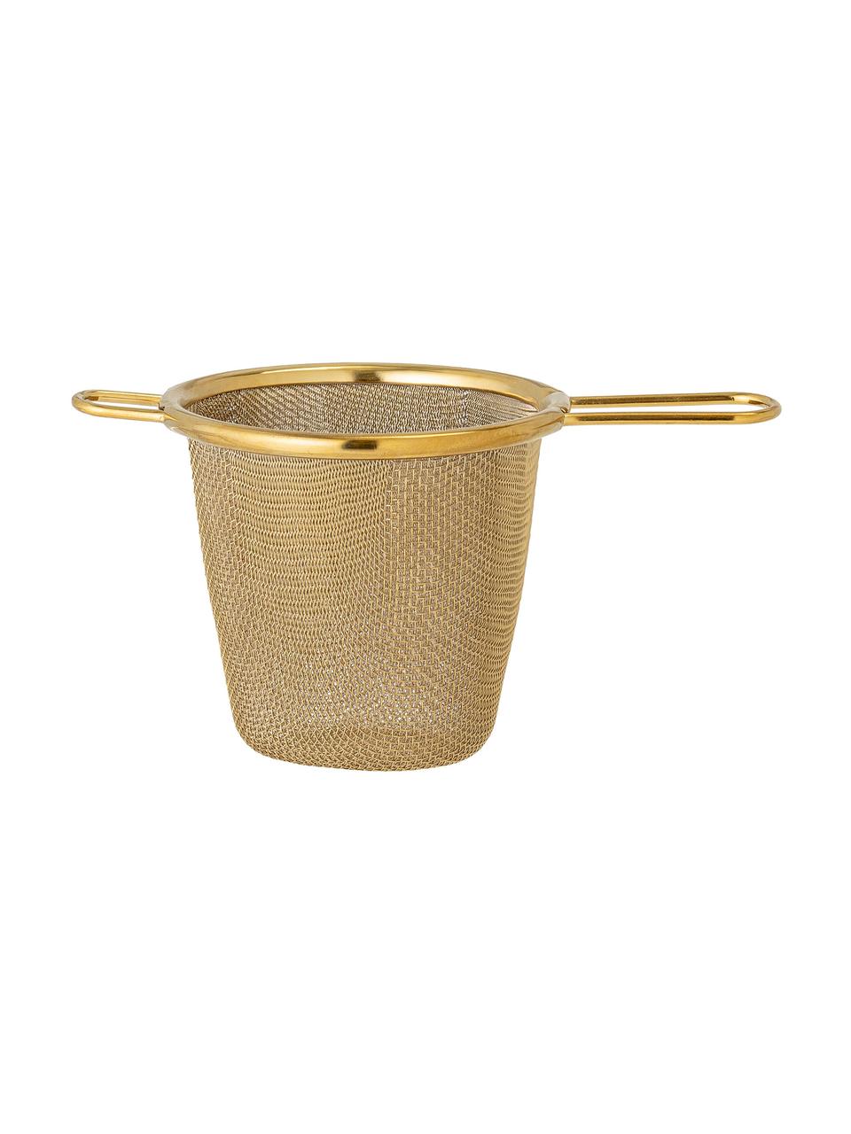Colino da tè dorato Kronos, Acciaio inossidabile rivestito, Dorato, Larg. 14 x Alt. 7 cm
