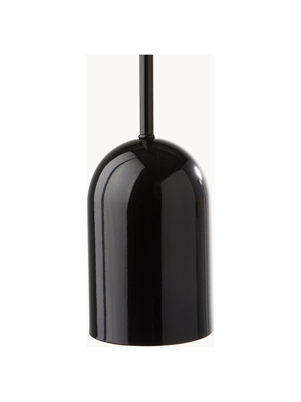 Lámpara de techo pequeña Ara, Cable: cubierto en tela, Negro, Ø 10 x Al 15 cm