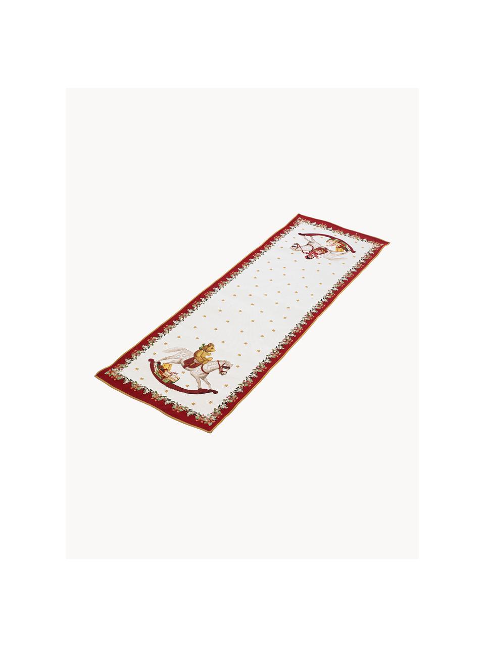 Chemin de table Toy's Fantasy, 50 % coton, 50 % polyester, Rouge, blanc, multicolore, larg. 49 x long. 143 cm