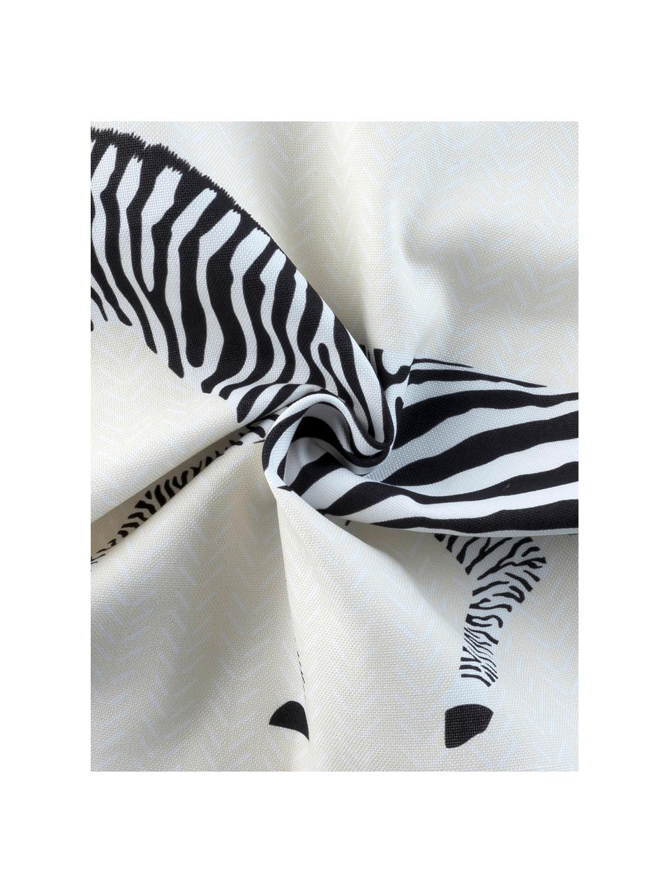 Federa con motivo a zebra Marty, set di 2, 100% cotone, Beige, Larg. 40 cm x Lung. 40 cm