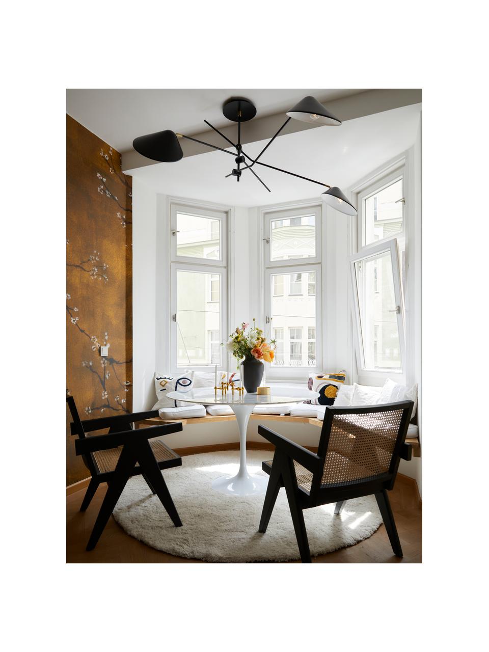 Veľká stropná lampa so zlatou dekoráciou Neron, Čierna, Š 173 x V 52 cm