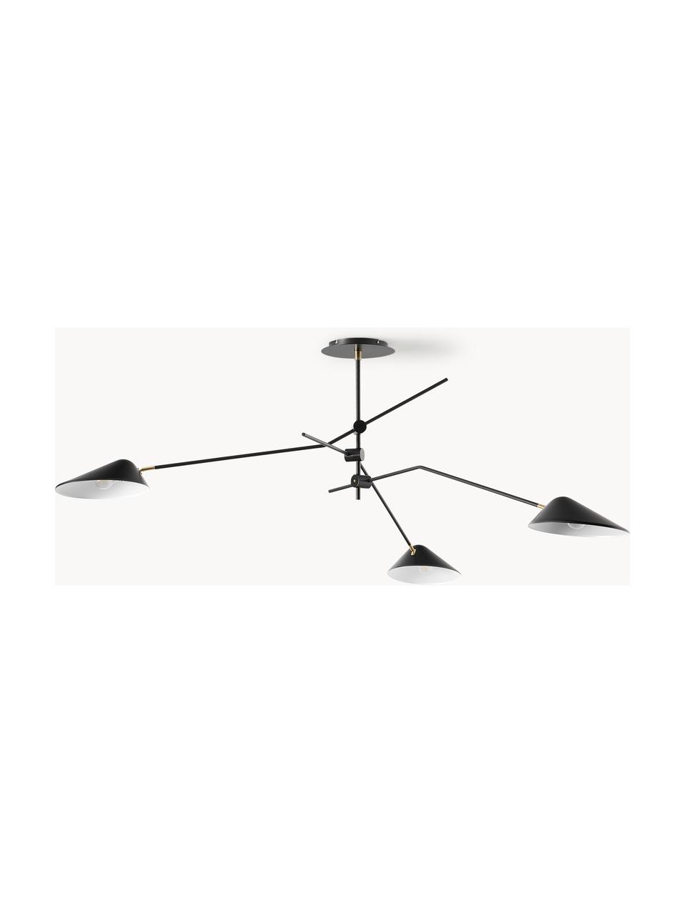 Lampada da soffitto grande Neron, Nero, Larg. 173 x Prof. 170 cm