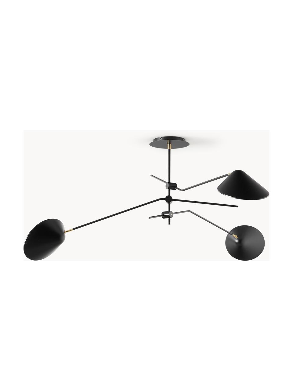 Lampada da soffitto grande Neron, Nero, Larg. 173 x Prof. 170 cm