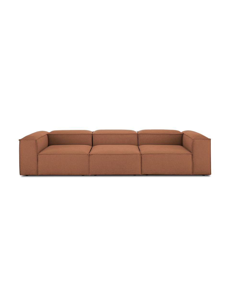 Sofá modular Lennon (4 plazas), Tapizado: 100% poliéster Alta resis, Estructura: madera de pino maciza, ma, Patas: plástico, Tejido turrón, An 327 x F 119 cm