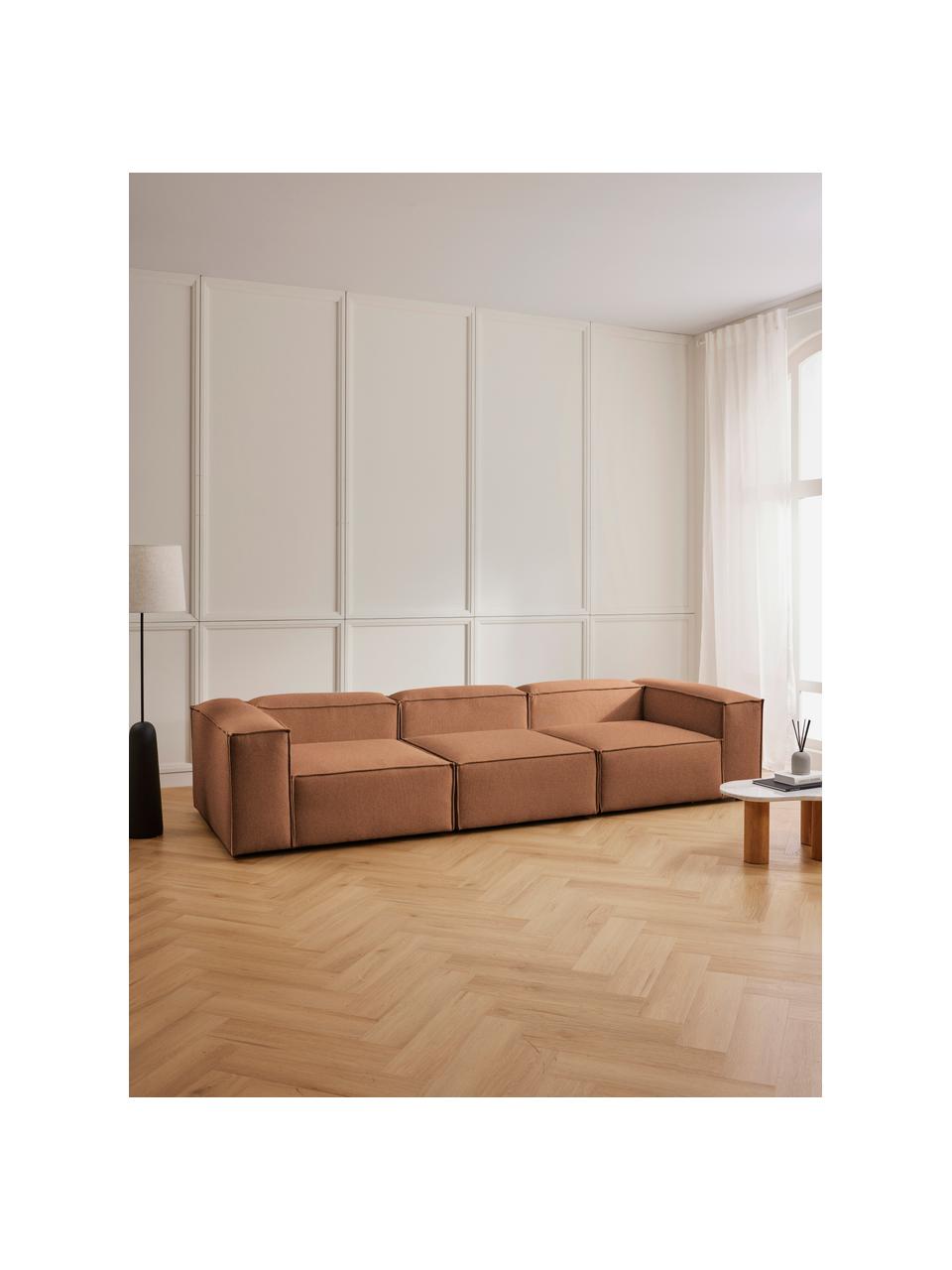 Sofá modular Lennon (4 plazas), Tapizado: 100% poliéster Alta resis, Estructura: madera de pino maciza, ma, Patas: plástico, Tejido turrón, An 327 x F 119 cm