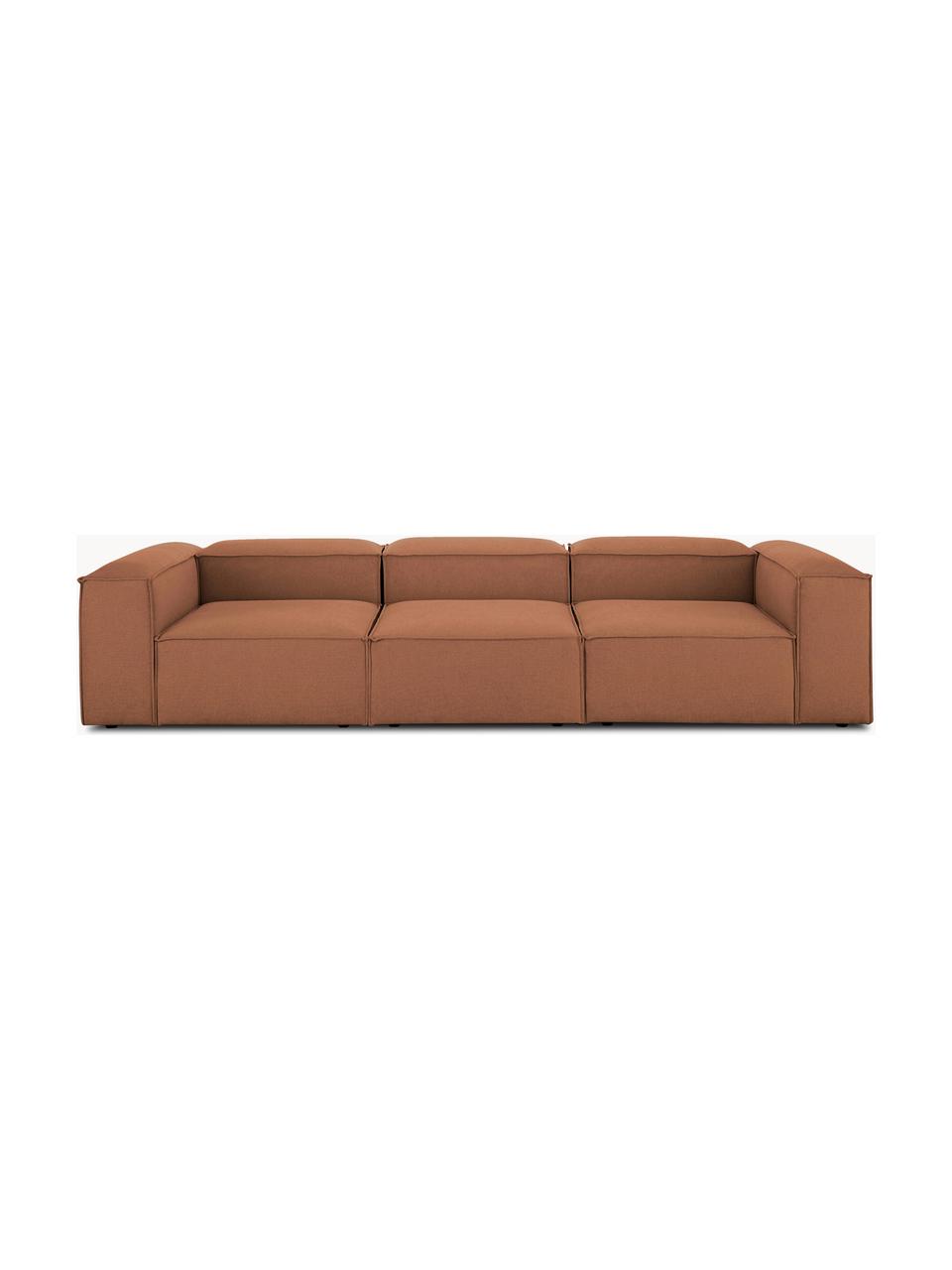 Canapé modulable 4 places Lennon, Tissu nougat, larg. 327 x prof. 119 cm