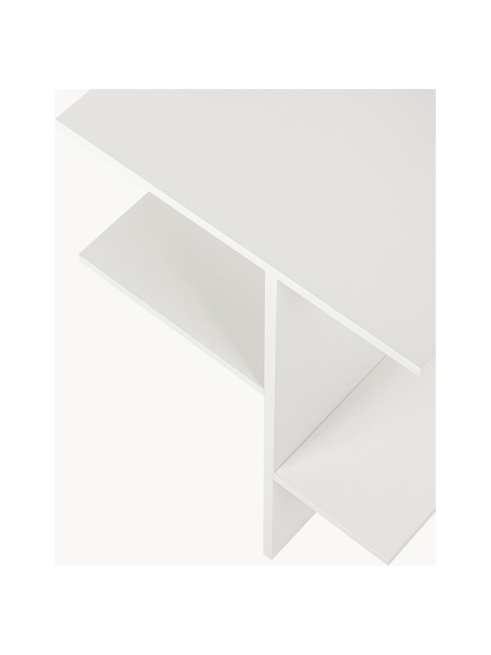 Nachttisch Atik, Mitteldichte Holzfaserplatte (MDF), Melamin, Off White, B 36 x H 57 cm