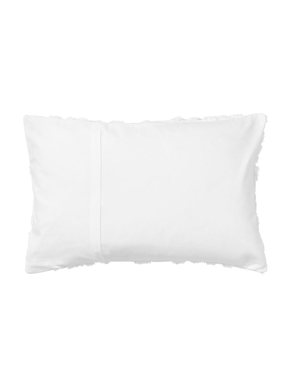 Poťah na vankúš s tuftovaným vzorom Faye, Biela, Š 40 x D 60 cm