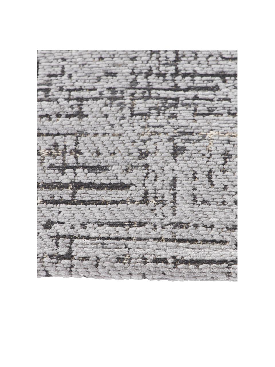 Tapis Yava, 70% polyester, 30% coton, certifié GRS, Gris, noir, larg. 120 x long. 180 cm (taille S)