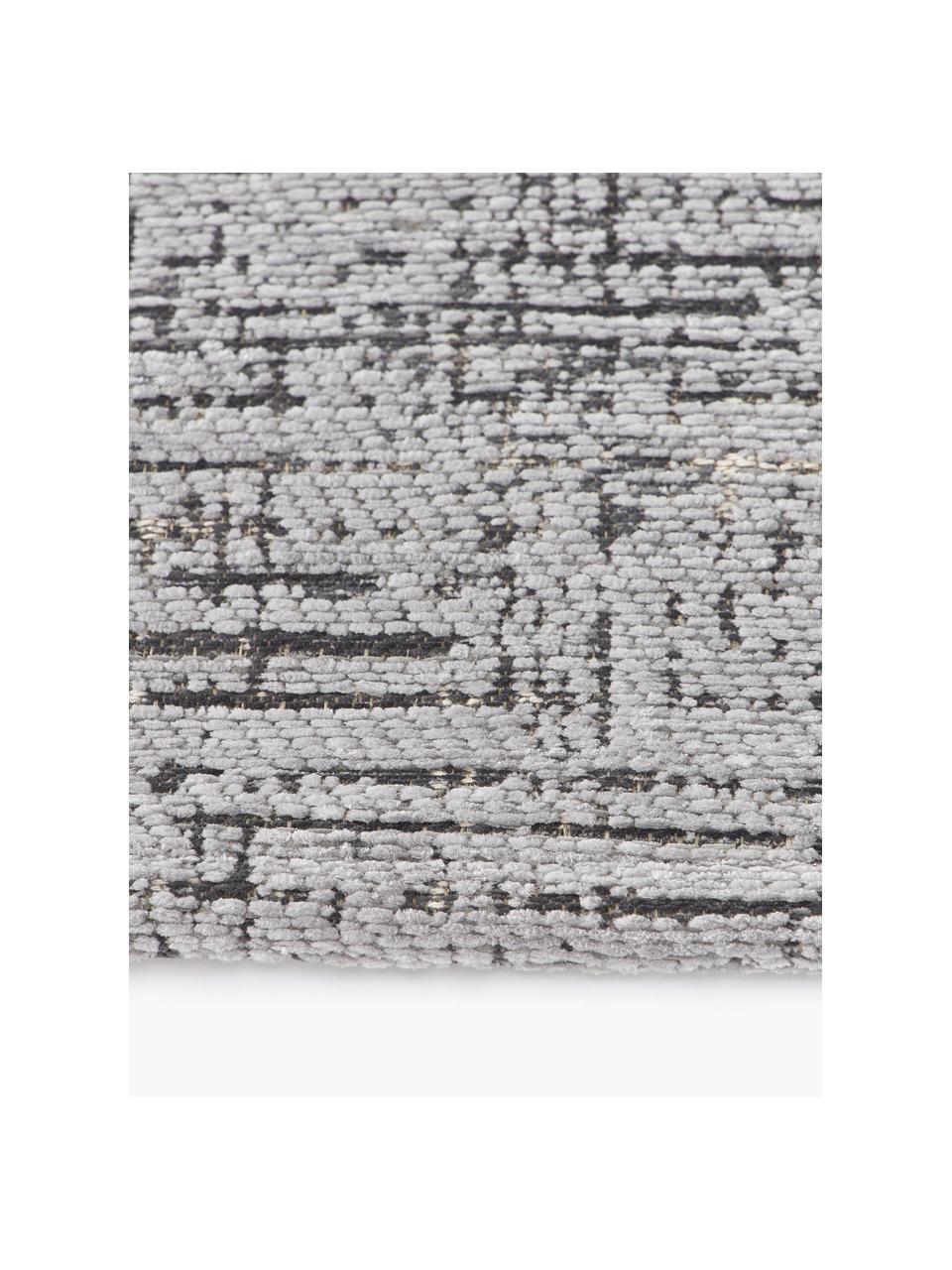 Teppich Yava, 70% Polyester, 30% Baumwolle (GRS-zertifiziert), Grau, Schwarz, B 120 x L 180 cm (Grösse S)