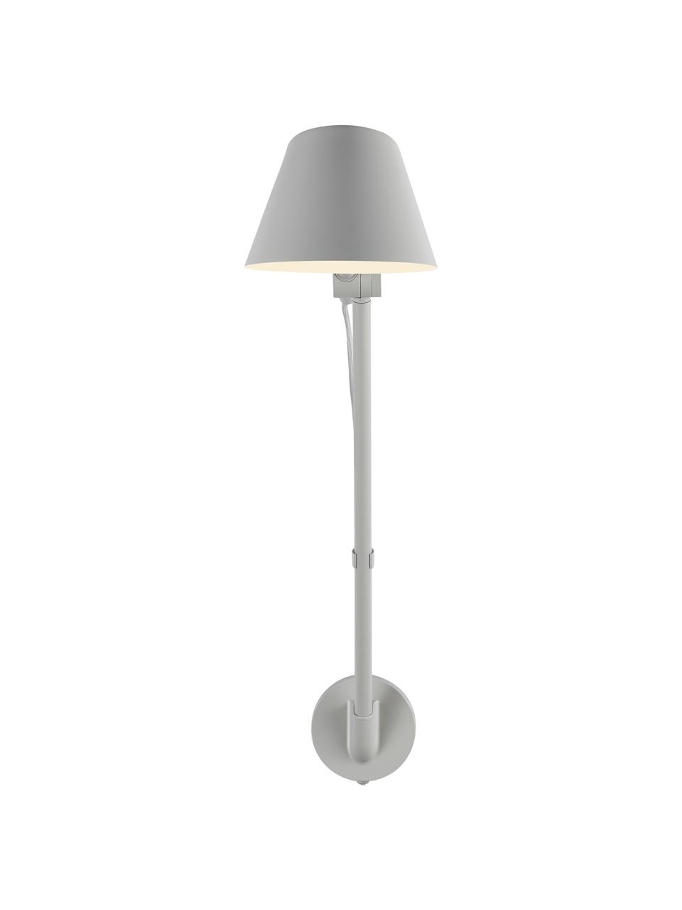 Nástenná lampa so zástrčkou Stay, Sivá