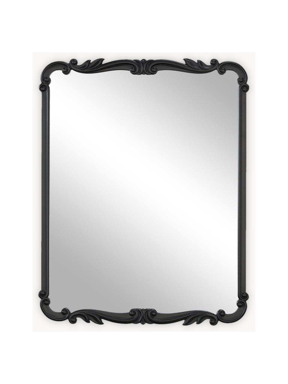 Barokní nástěnné zrcadlo Francesca, Černá, Š 53 cm, V 66 cm