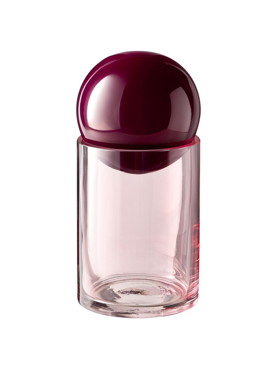 Glazen sieradendoosjes Tarli, set van 2, Glas, Rozetinten, Set met verschillende formaten