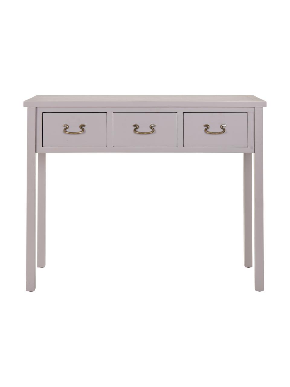 Konzolový stolek se 3 zásuvkami Leonie, Křemenná šedá, Š 100 cm, H 36 cm