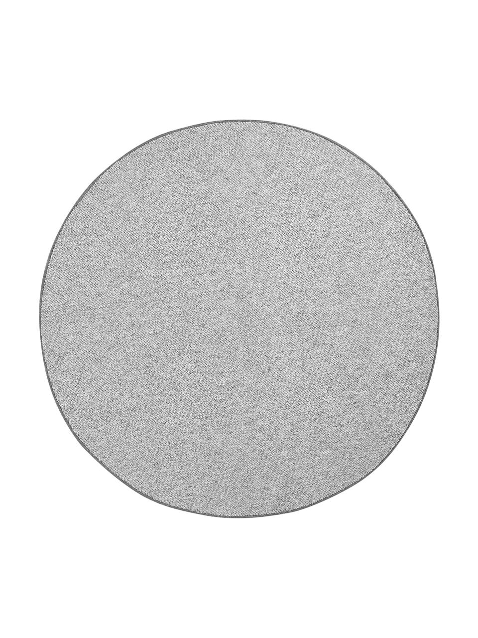 Alfombra redonda de tejido de bolitas Lyon, Parte superior: 100% polipropileno, Reverso: forro polar, Gris jaspeado, Ø 200 cm (Tamaño L)