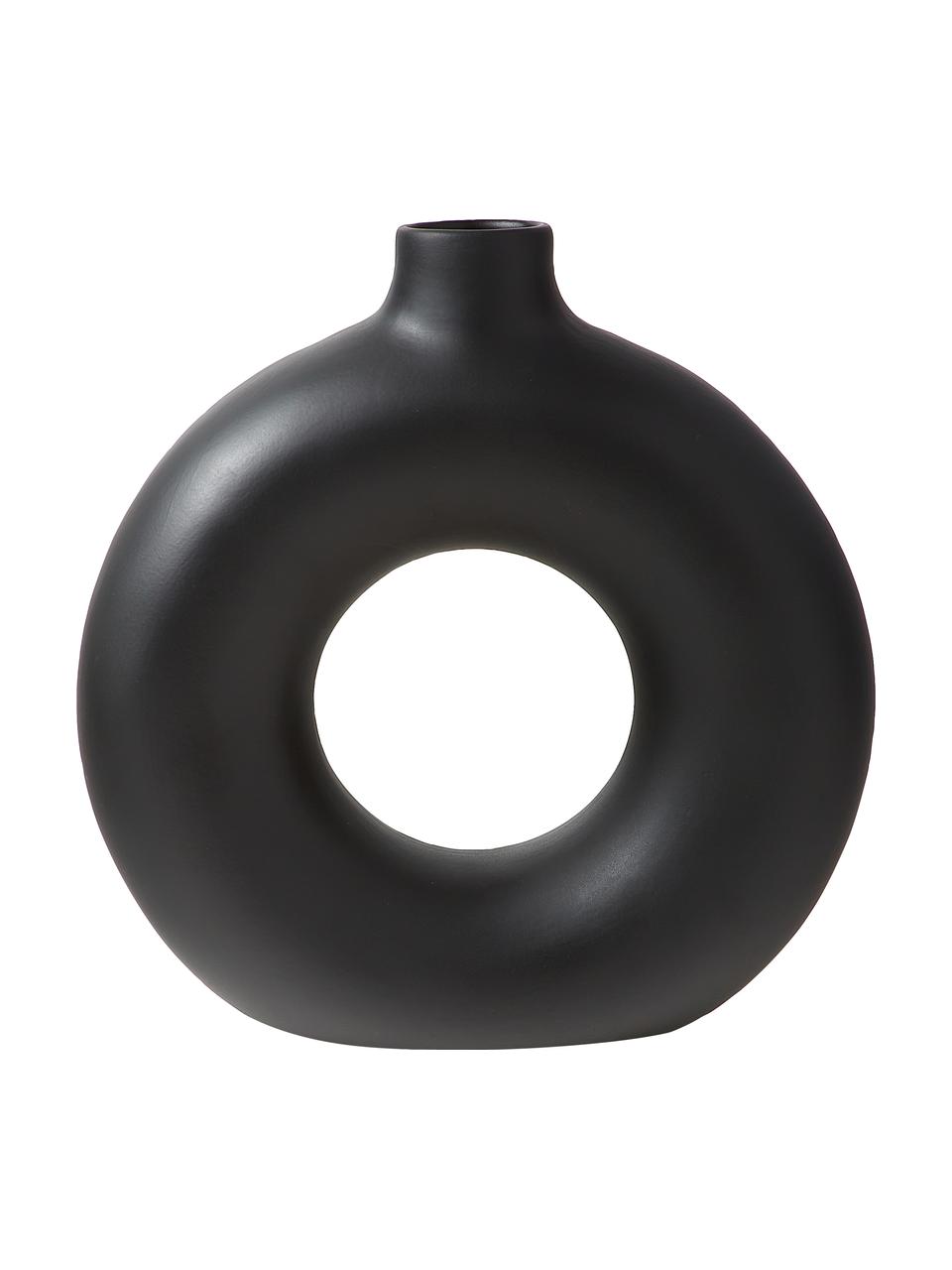 Designová váza Livo, Kamenina, Černá, Ø 5 cm, V 31 cm