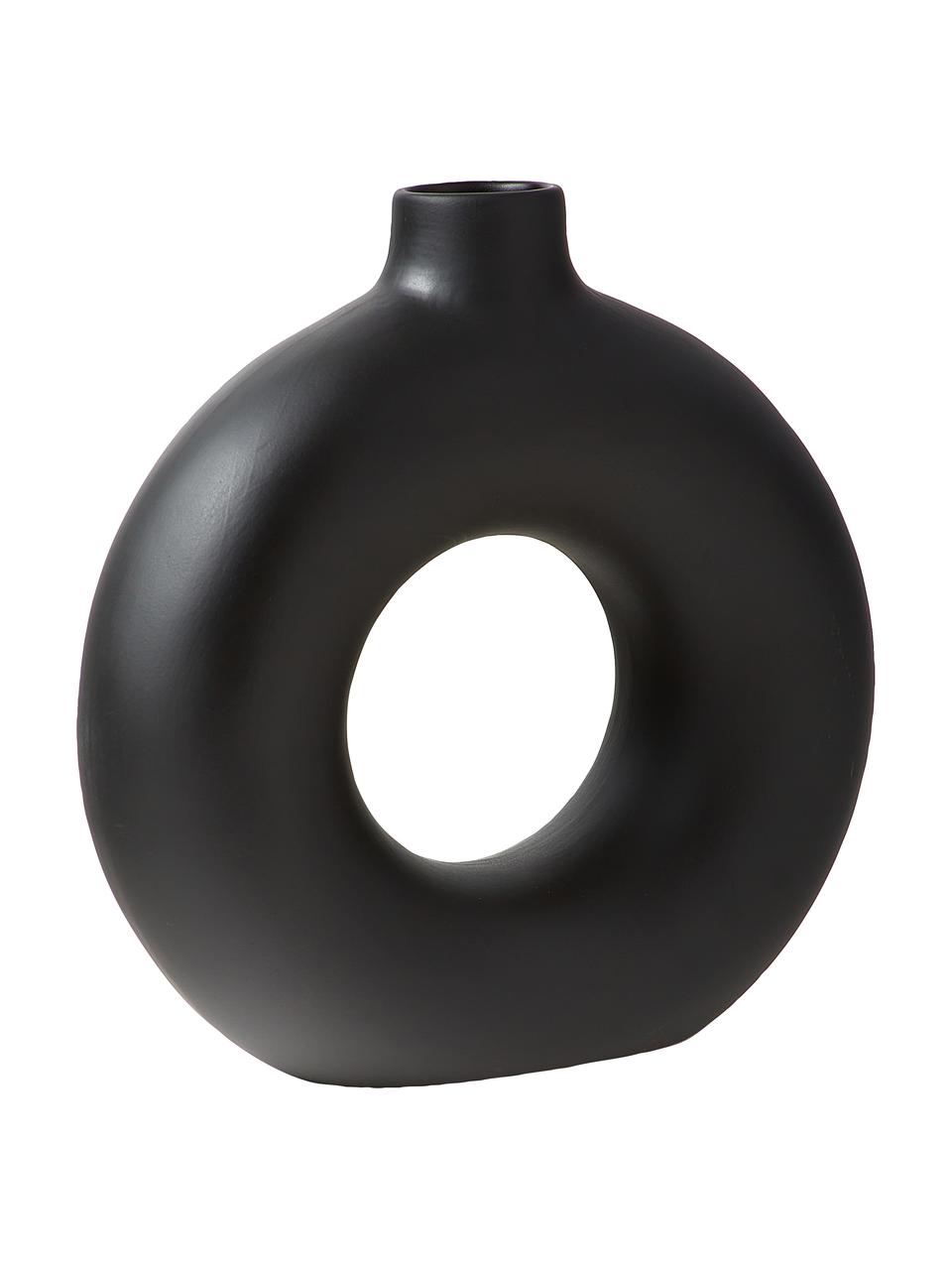 Vaso di design Livo, Terracotta, Nero, Ø 5 x Alt. 31 cm