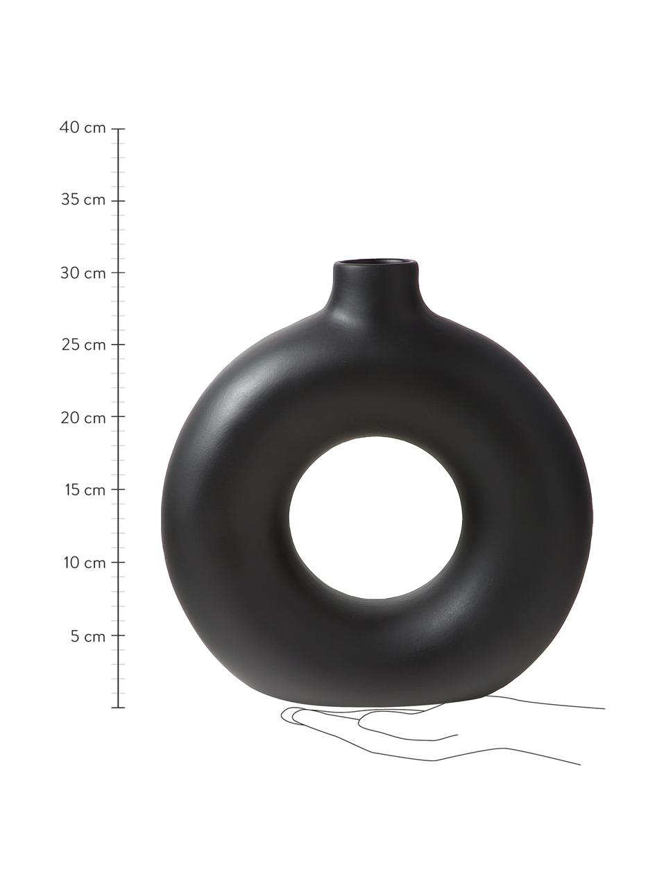Designová váza Livo, Kamenina, Černá, Ø 5 cm, V 31 cm