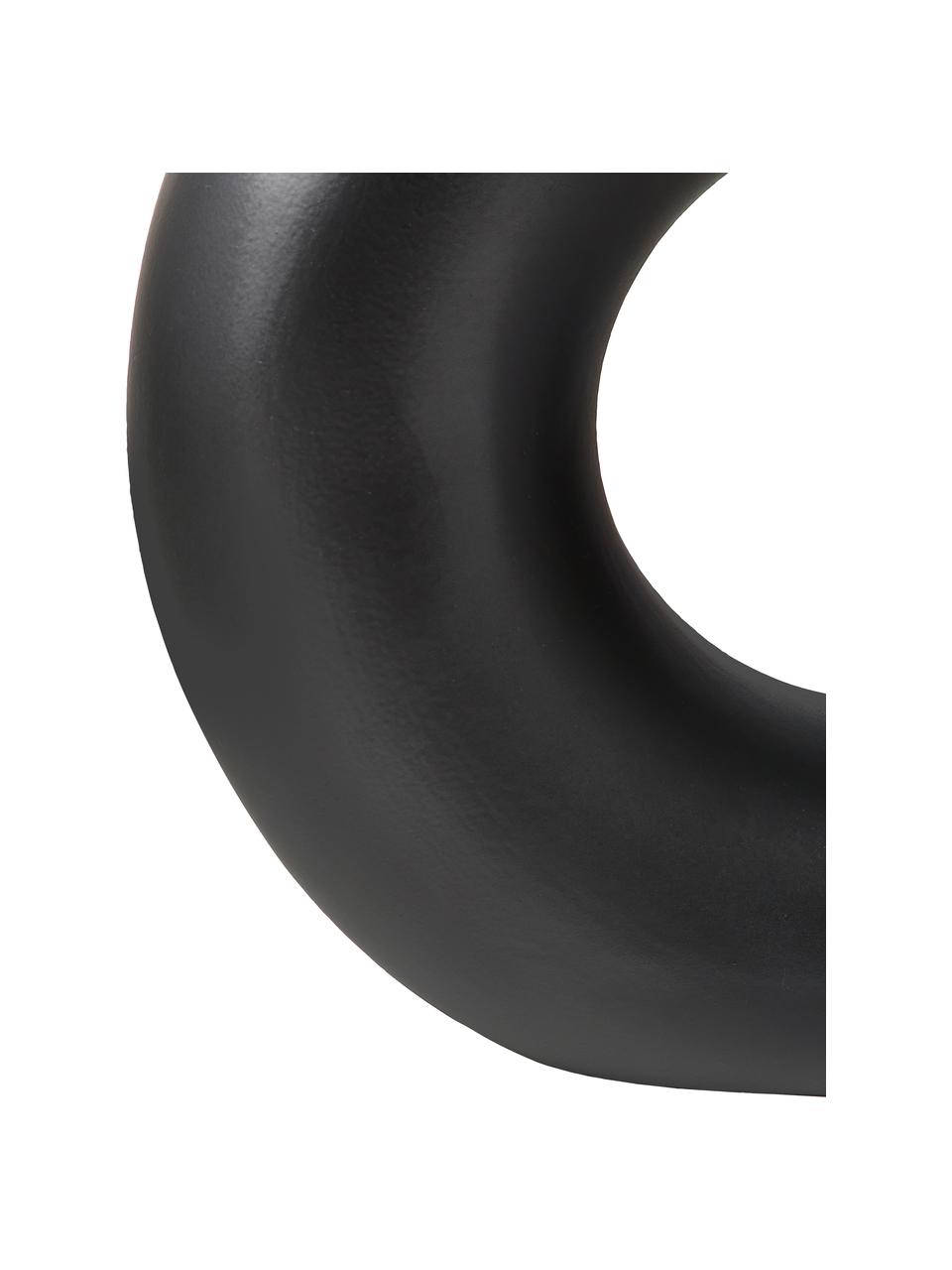 Design-Vase Livo, Steingut, Schwarz, Ø 5 x H 31 cm
