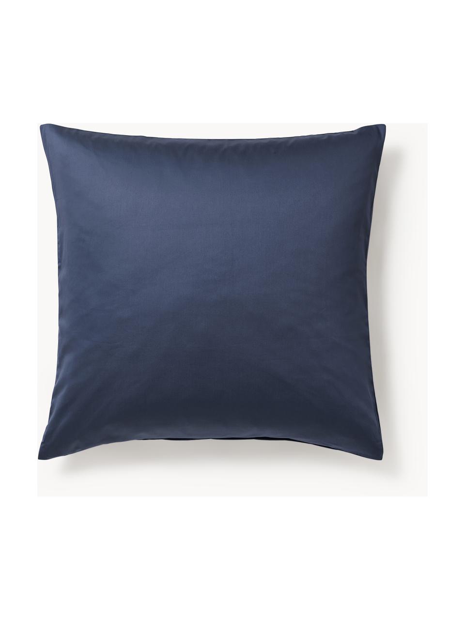 Baumwollsatin-Kopfkissenbezug Comfort, Webart: Satin Fadendichte 300 TC,, Dunkelblau, B 40 x L 80 cm