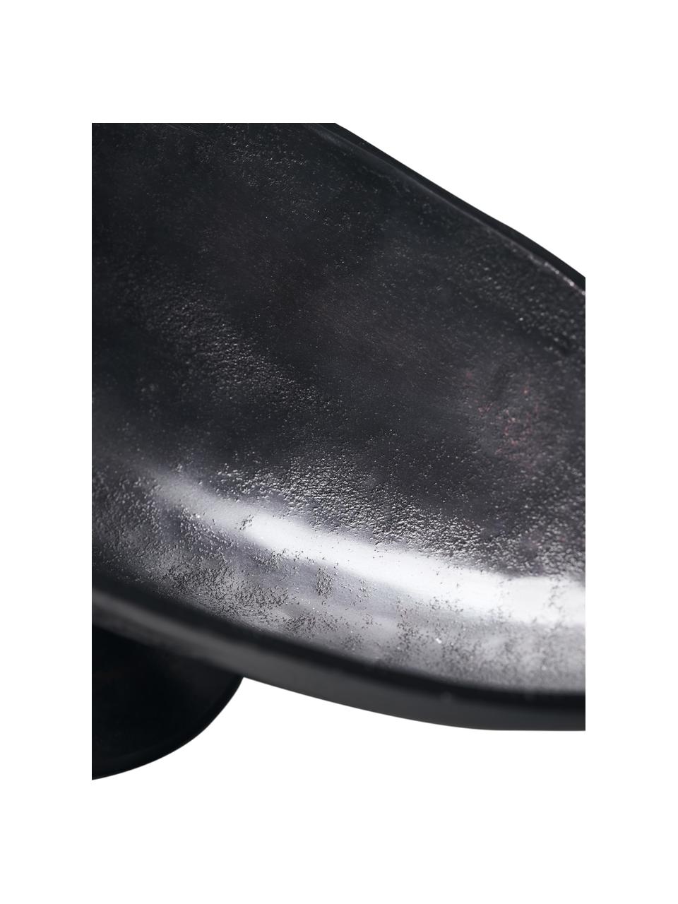 Ciotola decorativa ovale in metallo Foy, Alluminio rivestito, Marrone scuro, Larg. 45 x Alt. 15 cm